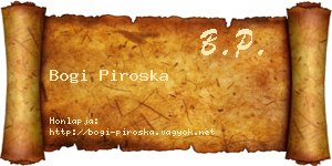 Bogi Piroska névjegykártya